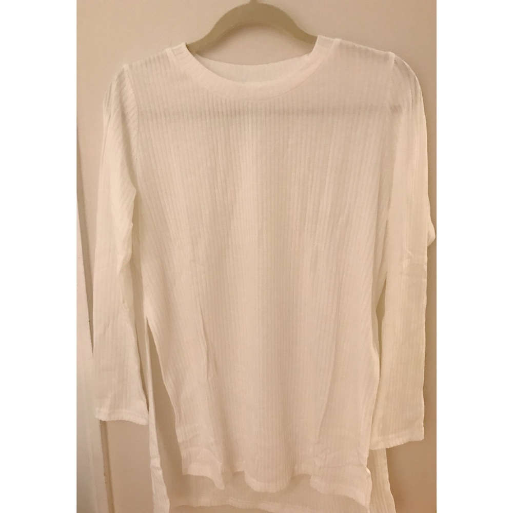 White Ribbed Shirt - Picture 3 of 5